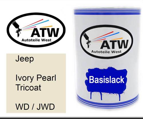 Jeep, Ivory Pearl Tricoat, WD / JWD: 500ml Lackdose, von ATW Autoteile West.